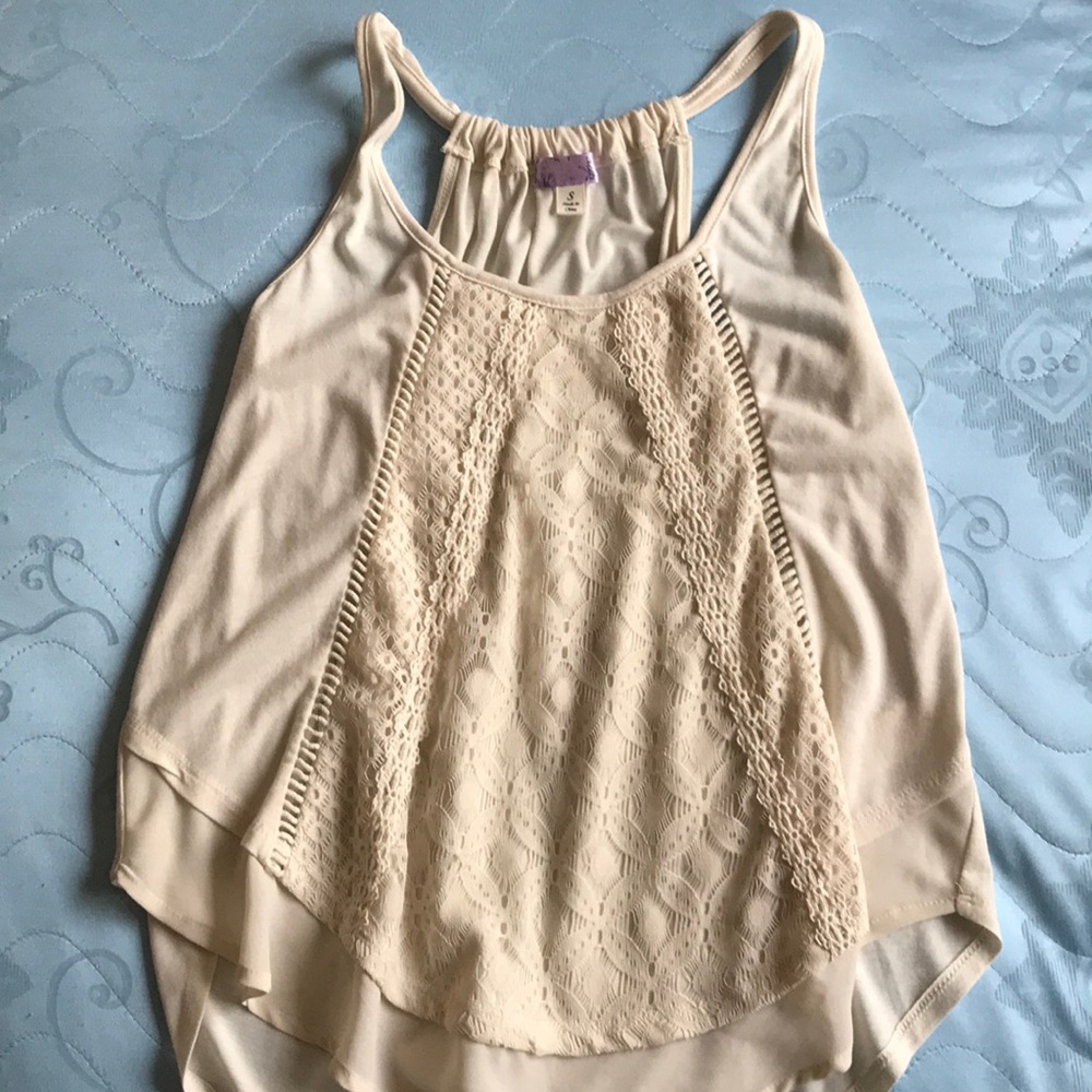 White lace shirt